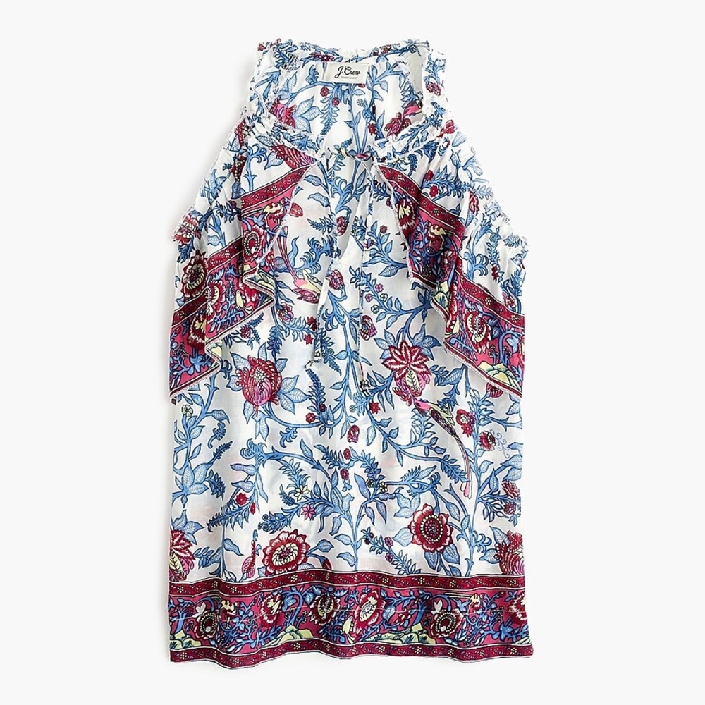 NWT Point Sur for J. Crew ruffled tank top